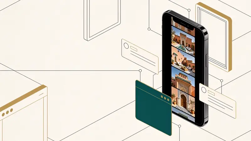 Cinematic social reel frames of a restyled property with a caption pack.